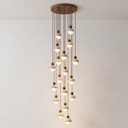 Lampa wisząca Vilose z trawertynu