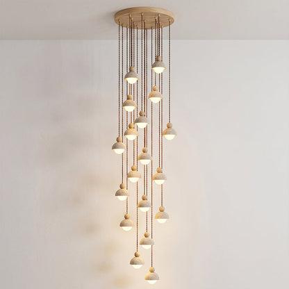 Lampa wisząca Vilose z trawertynu