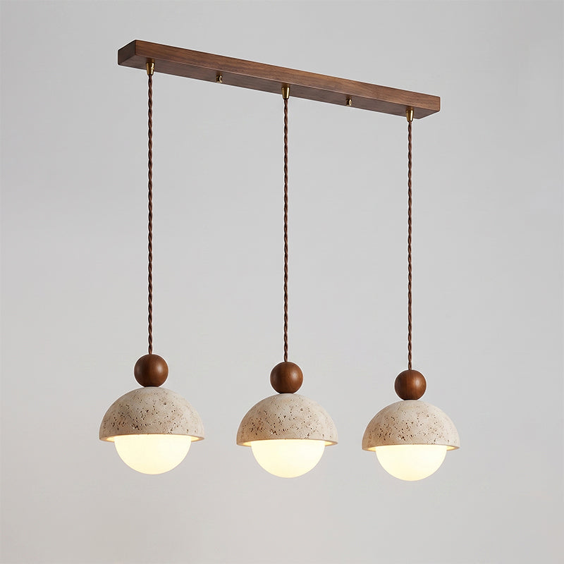Lampa wisząca Vilose z trawertynu