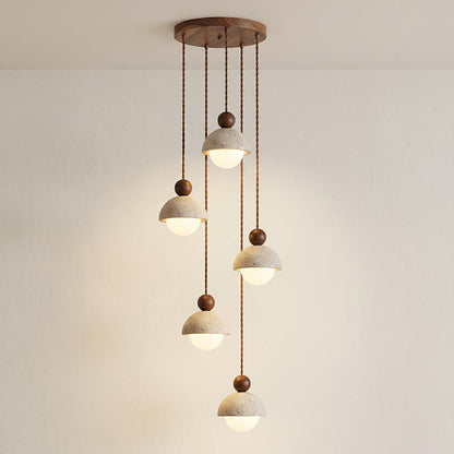 Lampa wisząca Vilose z trawertynu