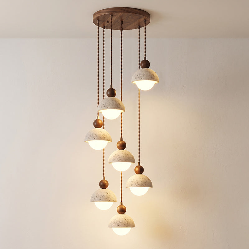 Lampa wisząca Vilose z trawertynu