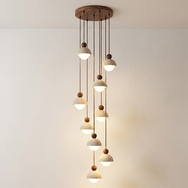 Lampa wisząca Vilose z trawertynu