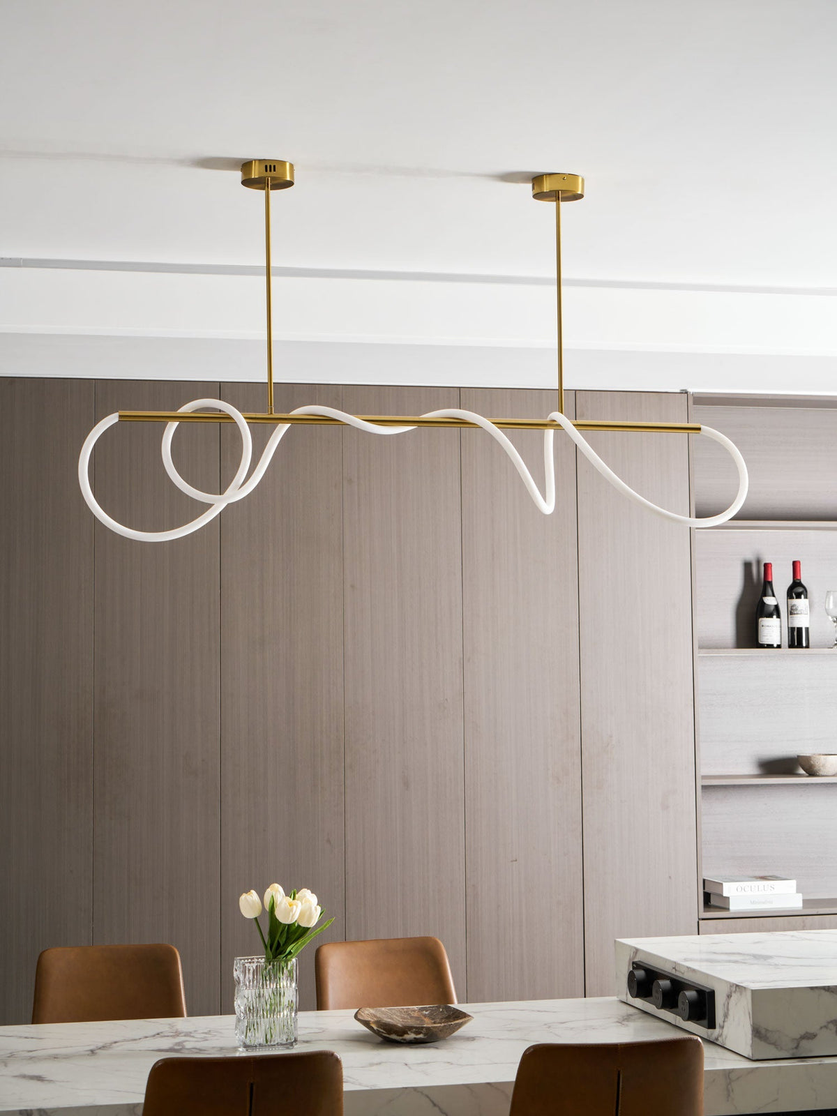Serpentine Glow Gold Chandelier – detail 21