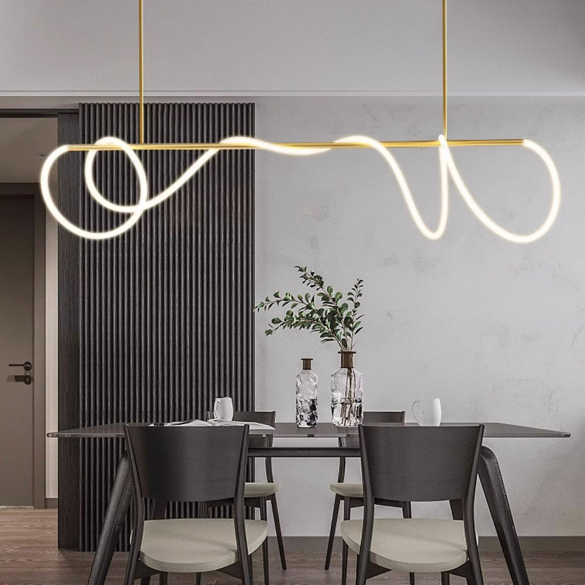 Flexible Linear Curve Chandelier - Vakkerlight