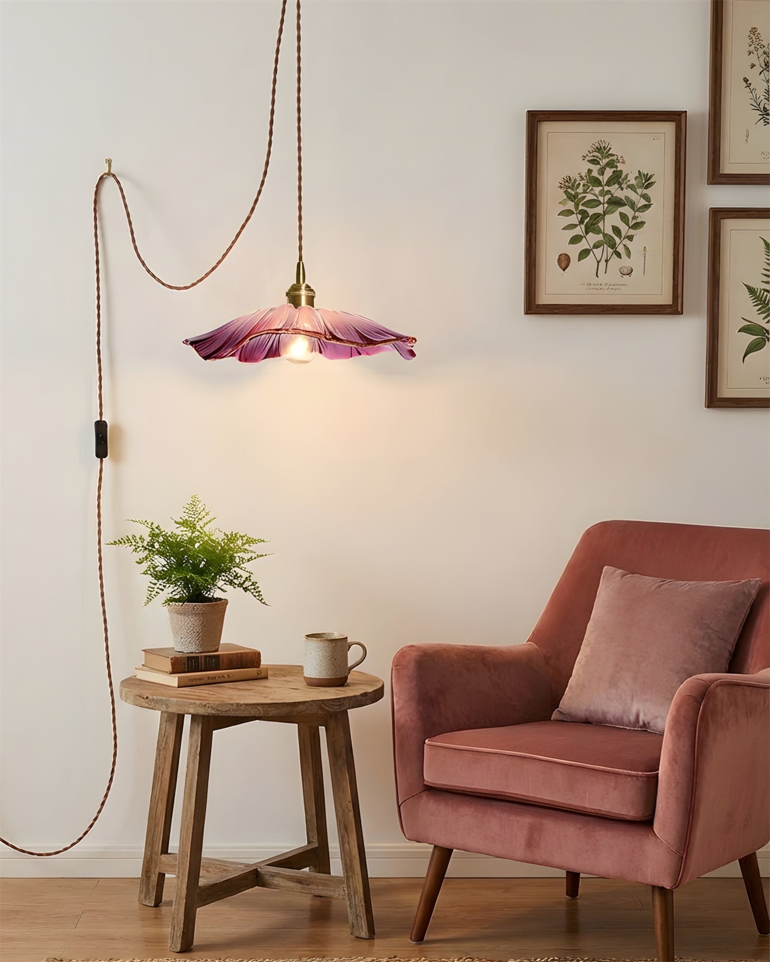 Lampa wisząca kwiatowa Noru