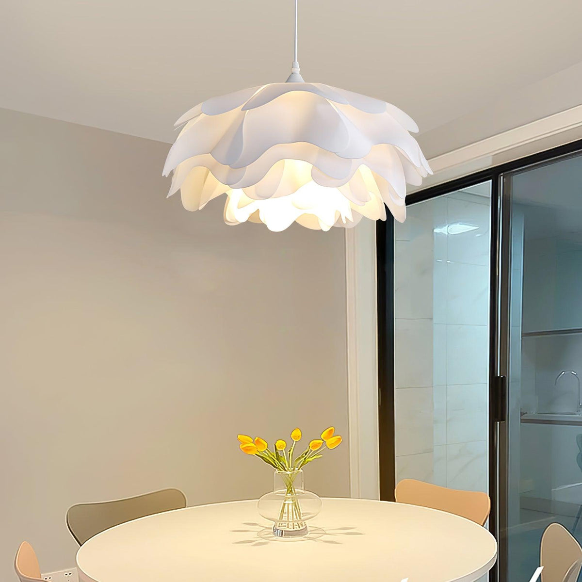 Flower Shaped White Pendant Lamp – detail 7