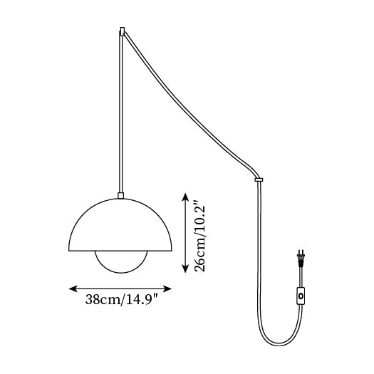 Lampa wisząca wtyczkowa Averek