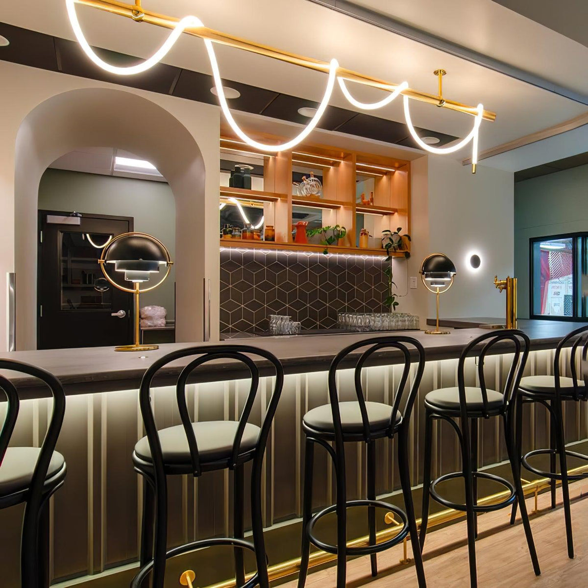 Flexible Linear Curve Chandelier – detail 32