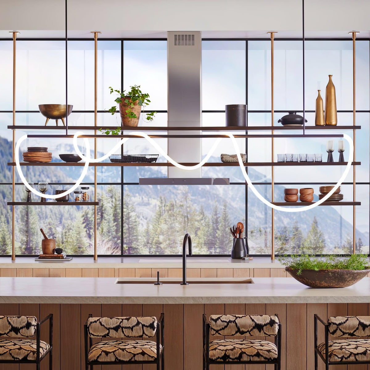 Flexible Linear Curve Chandelier – detail 35