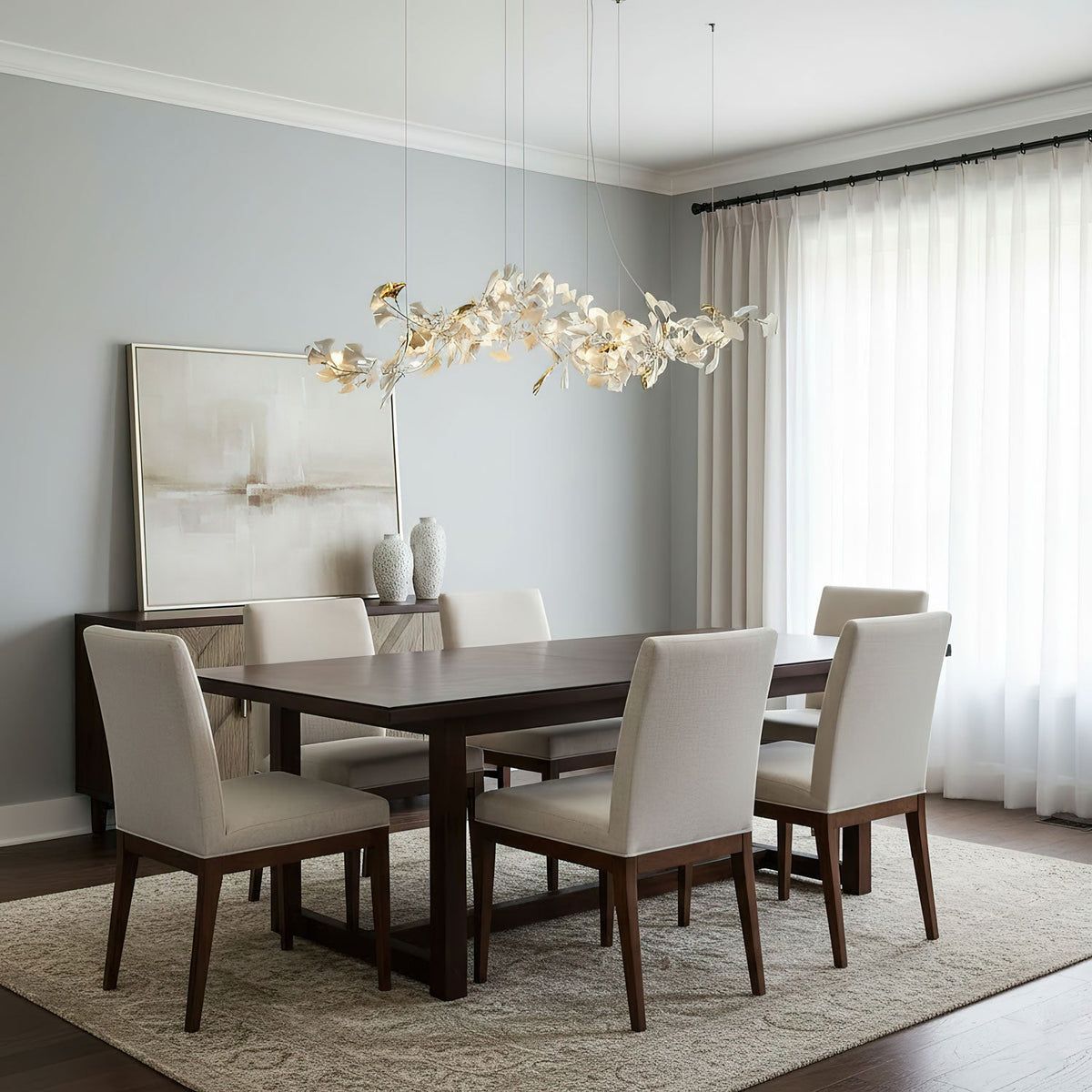 Porcelain Gingko Chandelier – detail 9