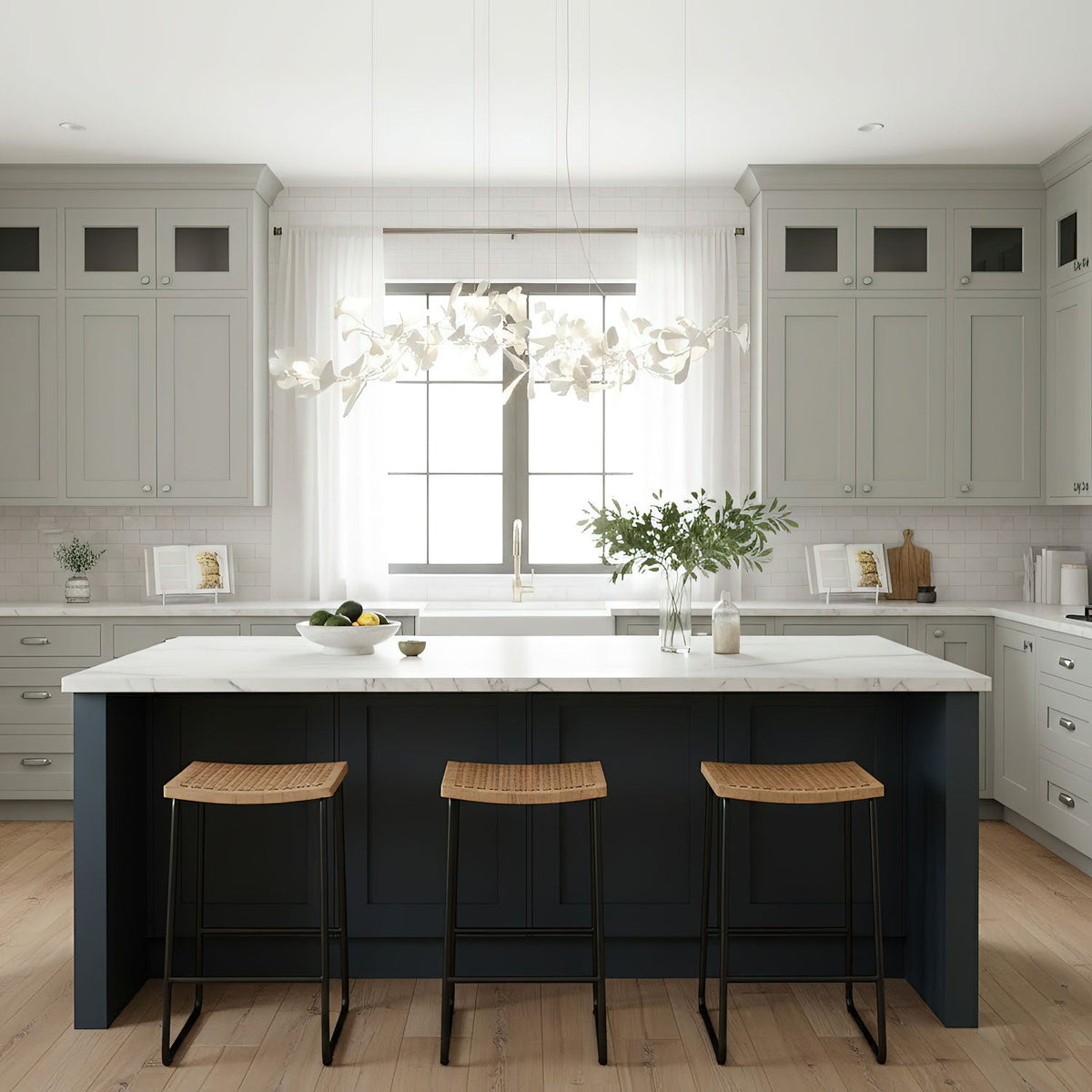 Porcelain Gingko Chandelier – detail 7