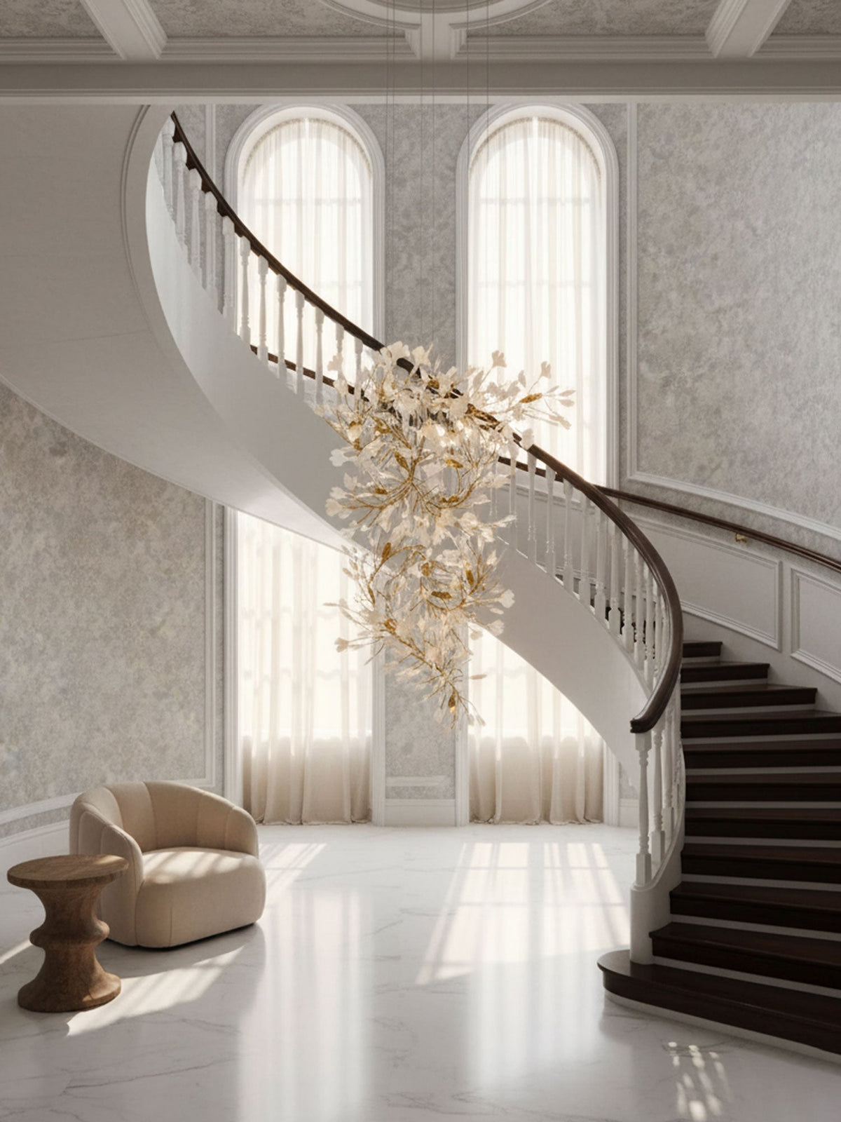Gingko Vortex Chandelier – detail 14