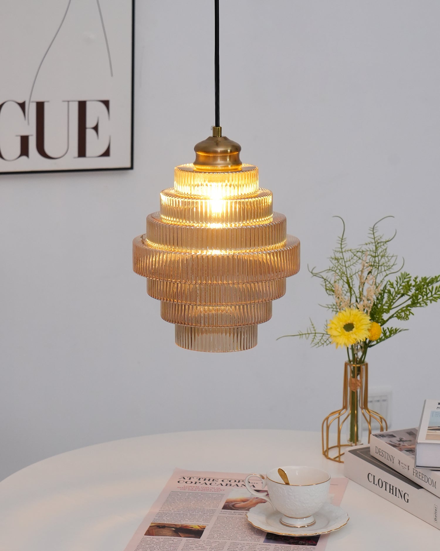 Lampa wisząca ryflowana Viken