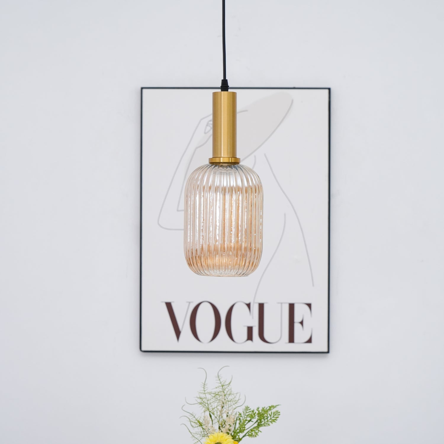 Lampa wisząca ryflowana Elma