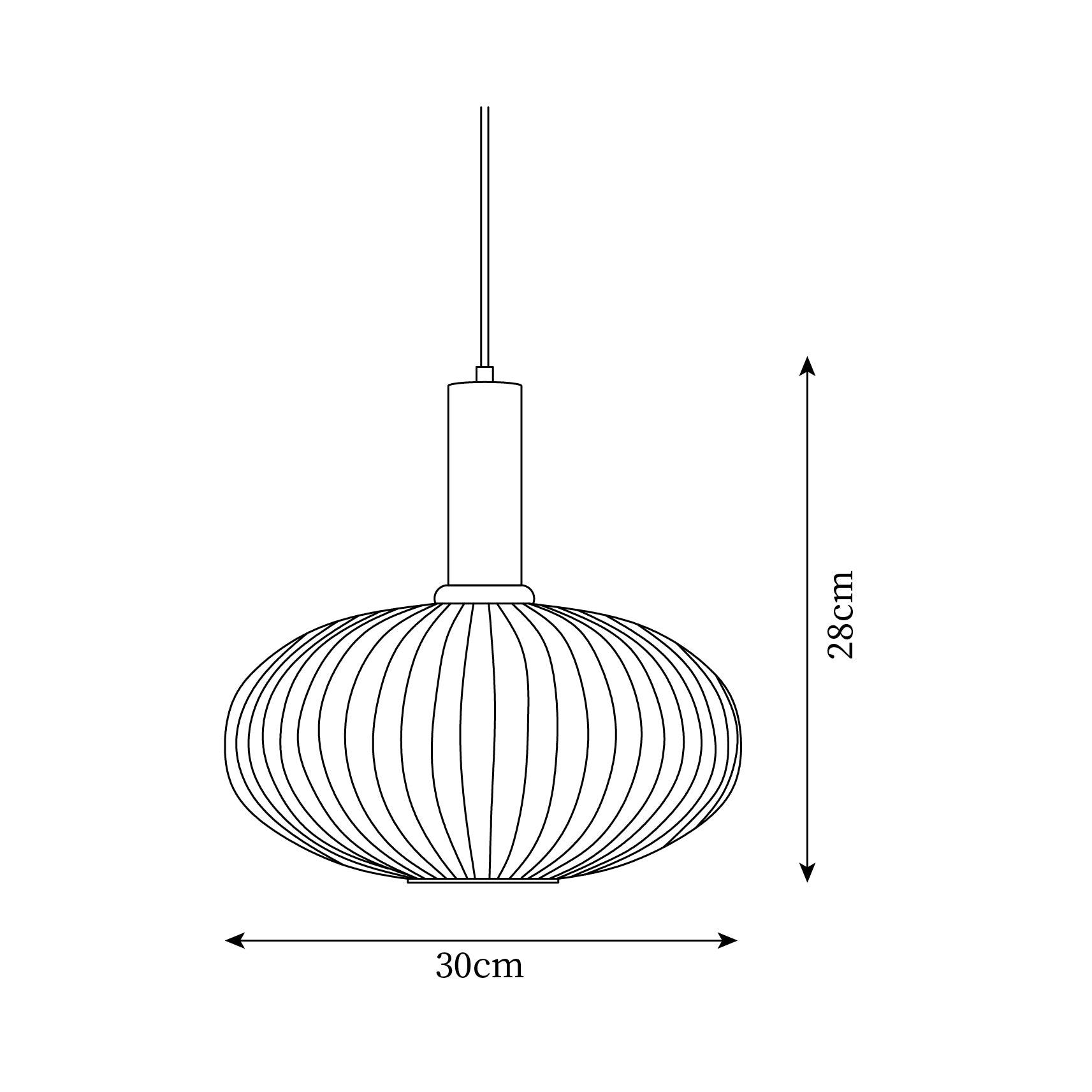 Lampa wisząca ryflowana Elma