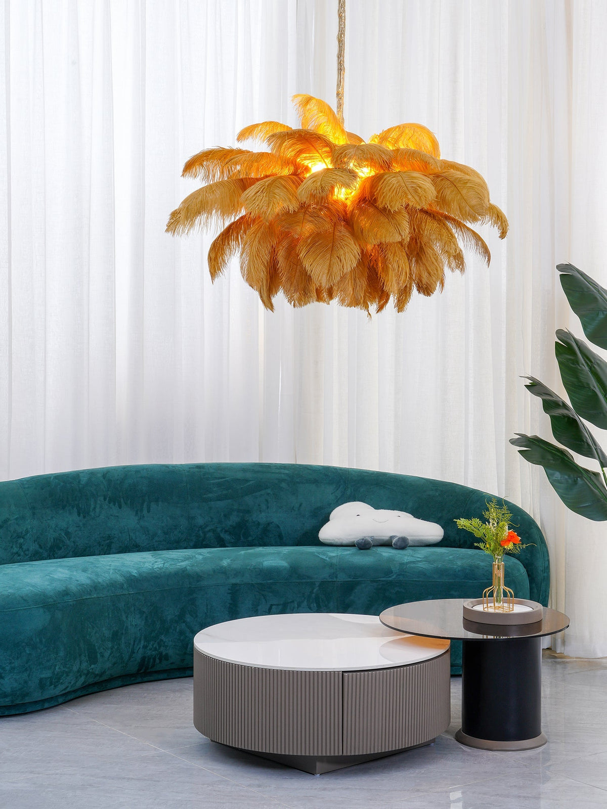 Ostrich Feather Chandeliers – detail 11