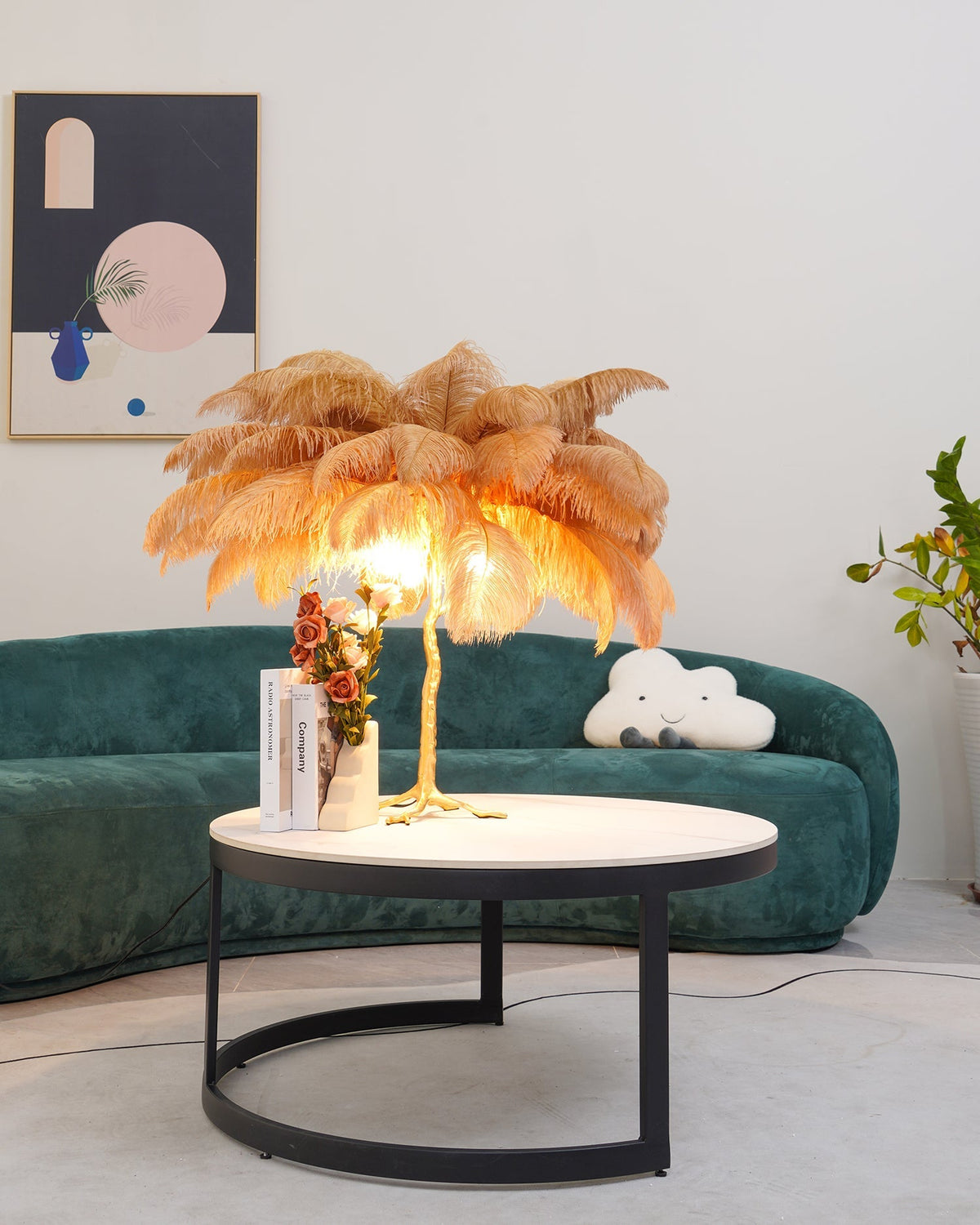 Ostrich Feather Table Lamp – detail 16