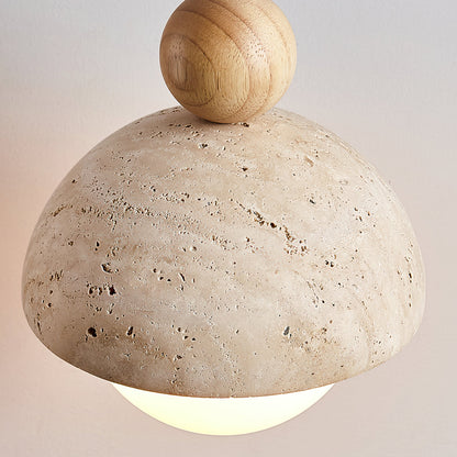 Lampa wisząca Vilose z trawertynu