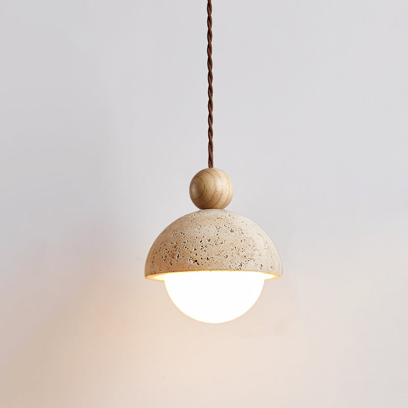 Lampa wisząca Vilose z trawertynu