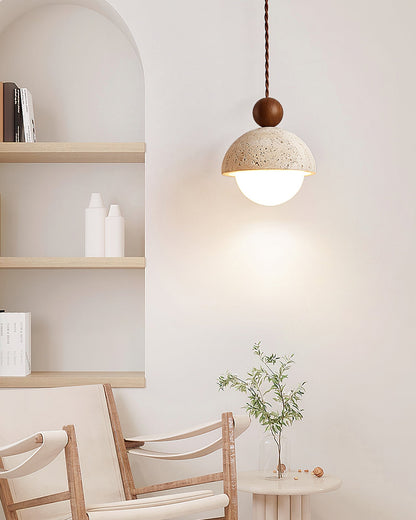 Lampa wisząca Vilose z trawertynu