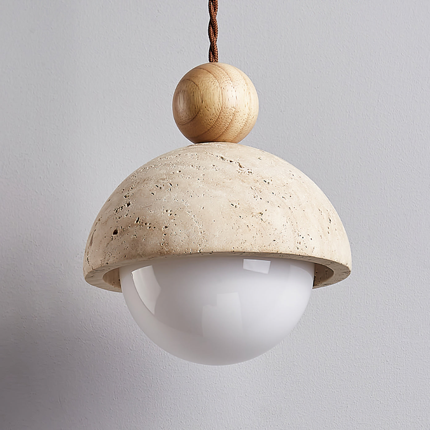 Lampa wisząca Vilose z trawertynu