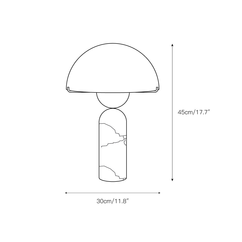 Lampa stołowa kulista Wenev