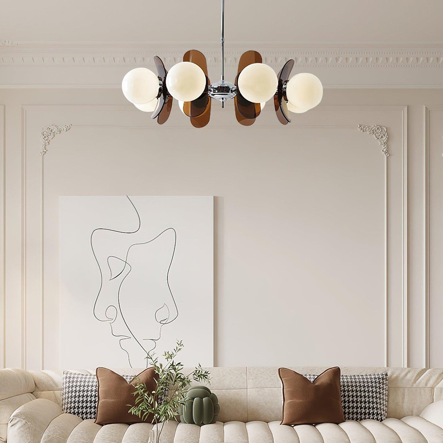 Żyrandol kwiatowy Zalin