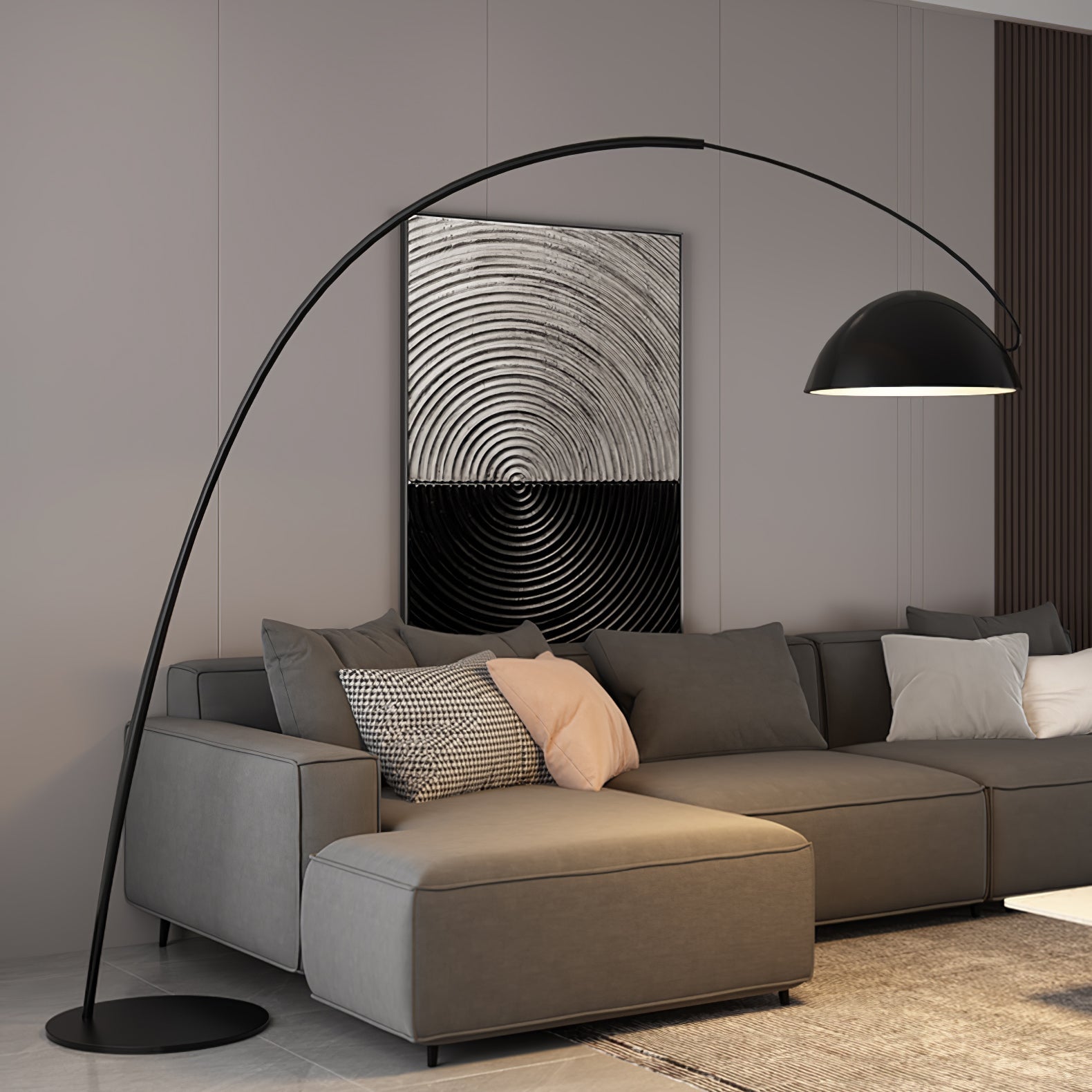 Lampa podłogowa łukowa Stanak