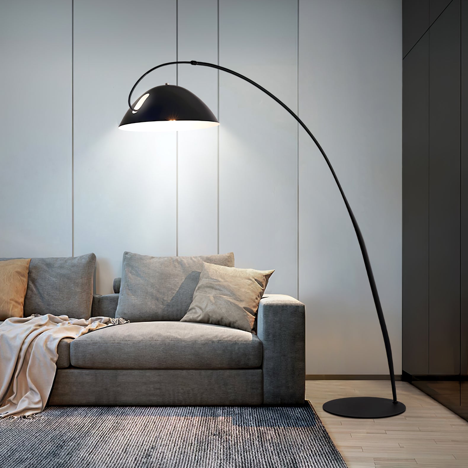 Lampa podłogowa łukowa Stanak