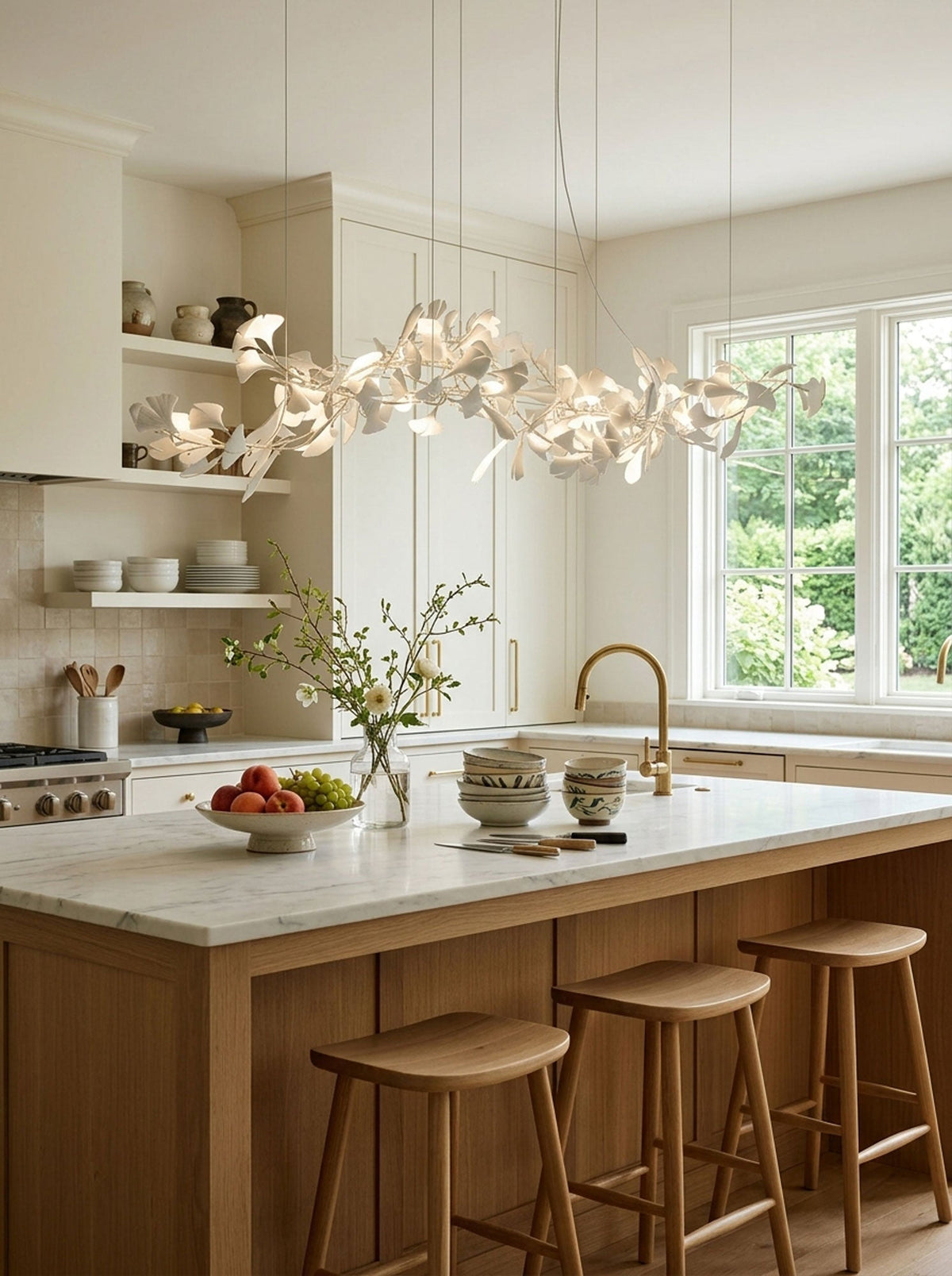 Porcelain Gingko Chandelier – detail 6
