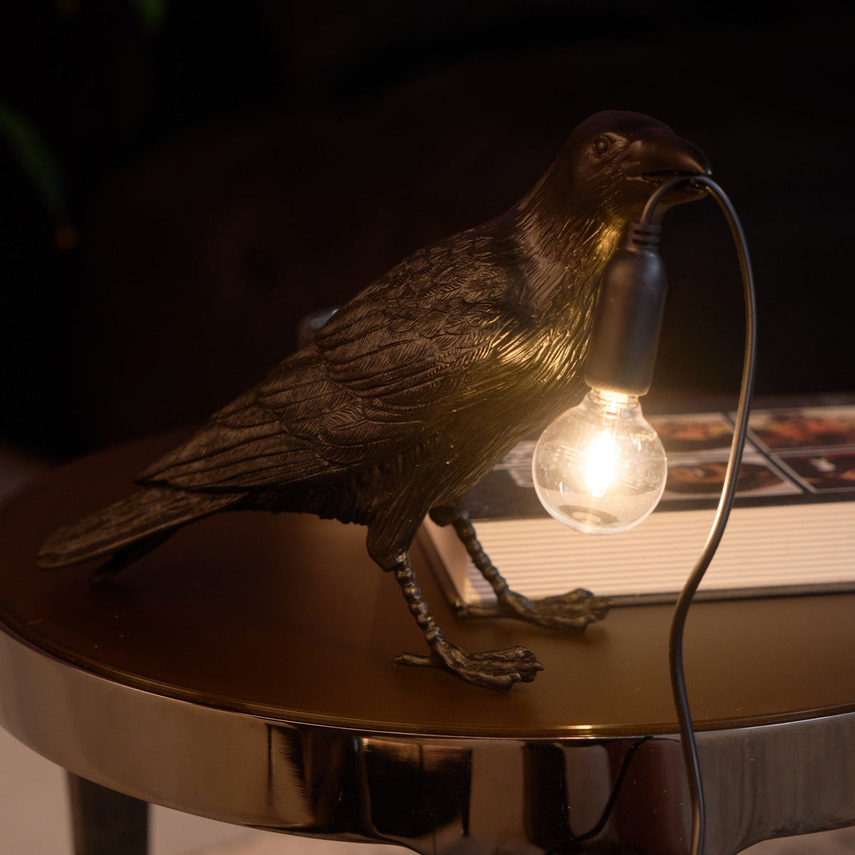 Raven Resin Table Lamp – detail 13