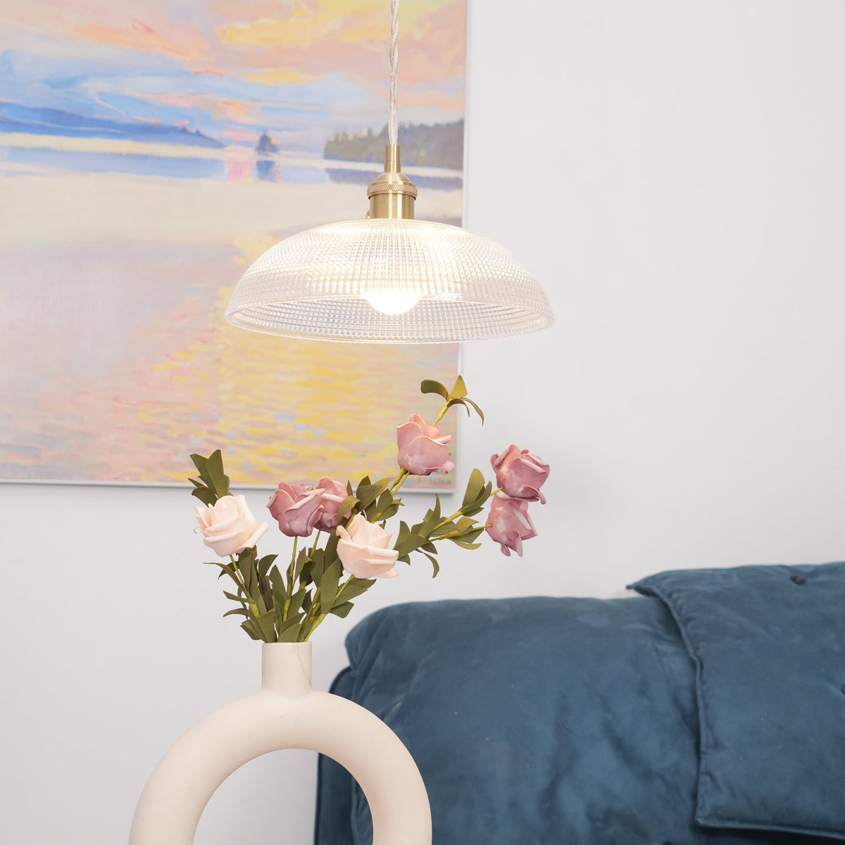 Ribbed Spiral Pendant Light – detail 25