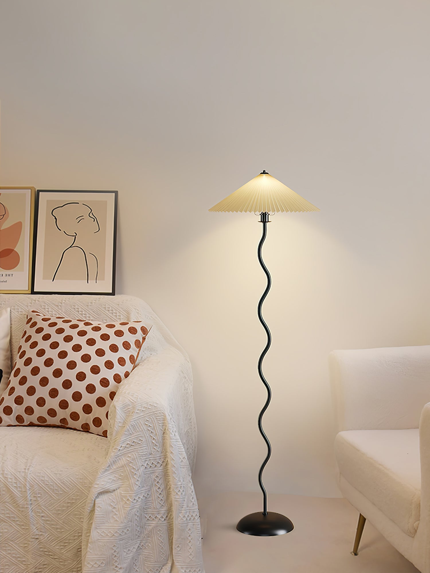 Lampa podłogowa falista Zelko