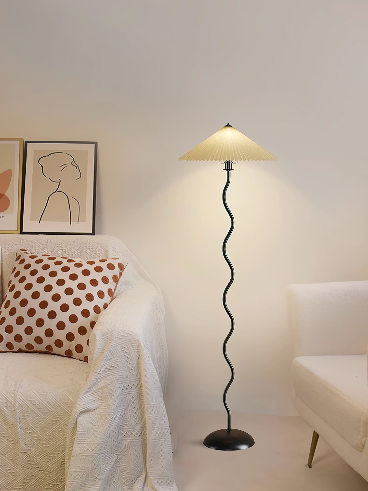 Lampa podłogowa falista Zelko