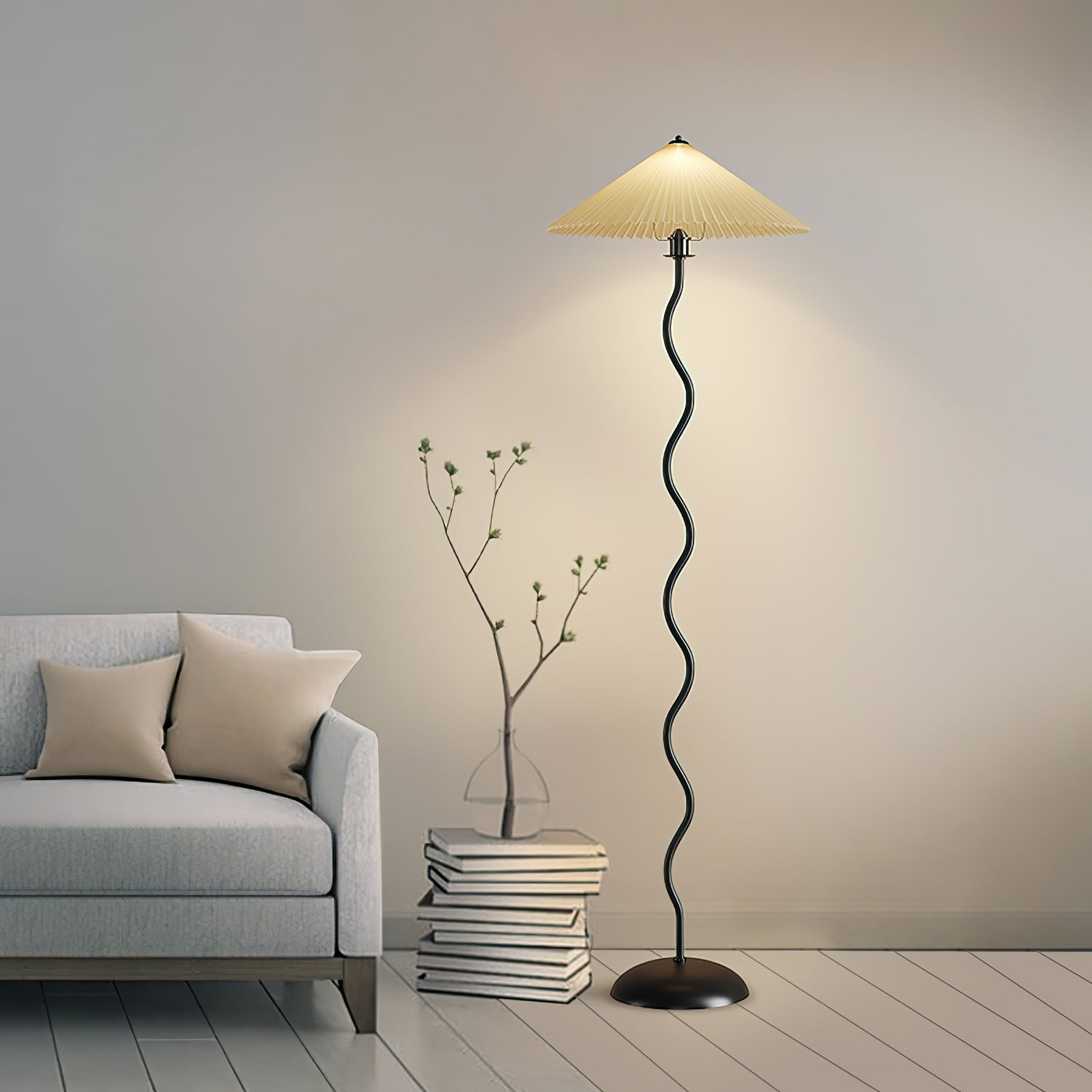 Lampa podłogowa falista Zelko