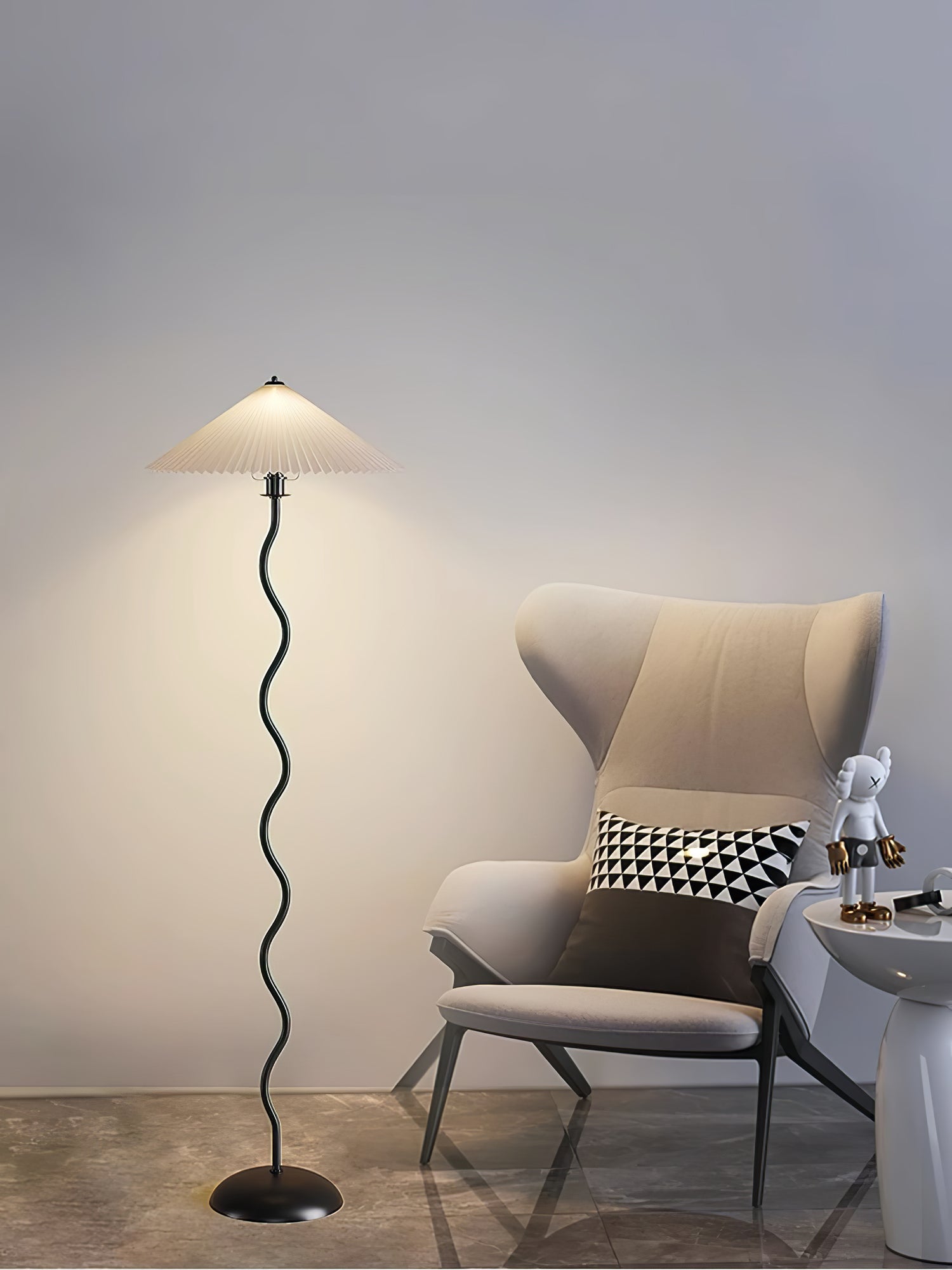 Lampa podłogowa falista Zelko