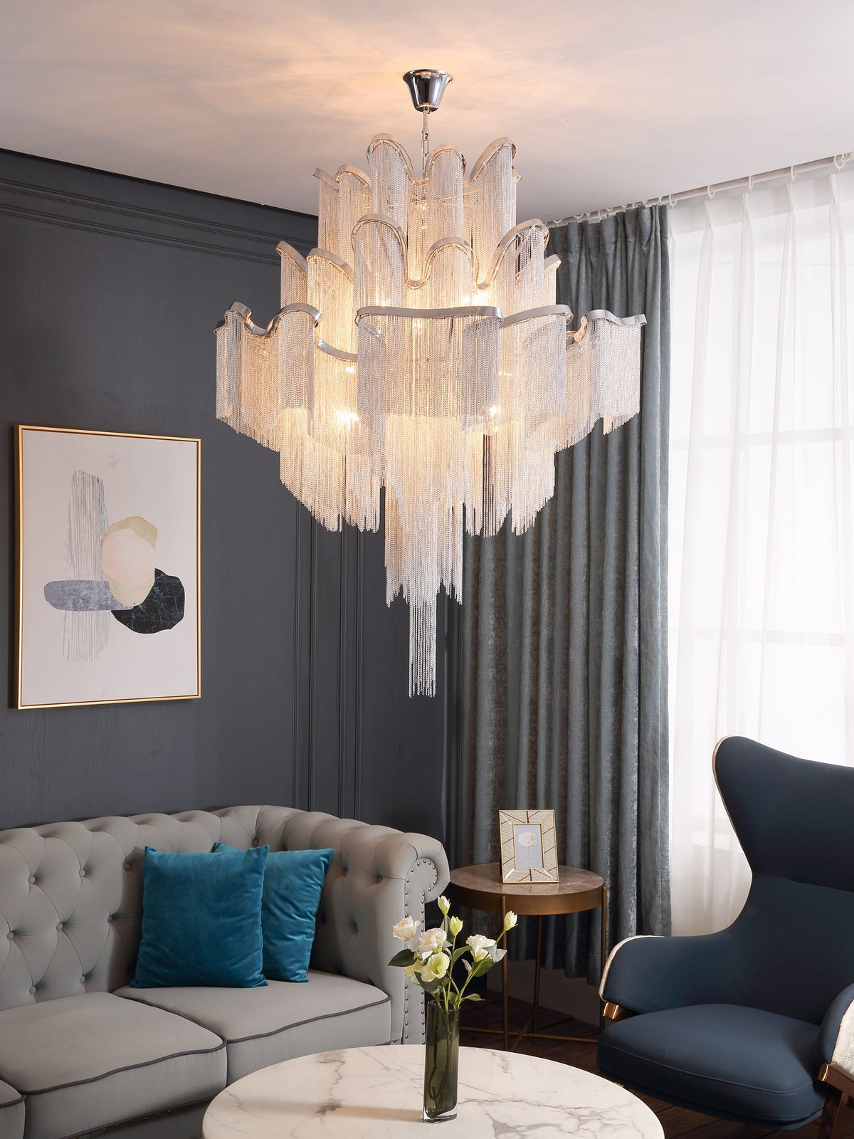 Stream Chain Chandelier – detail 12