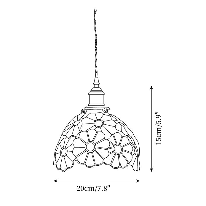 Lampa wisząca kwiatowa Darorow