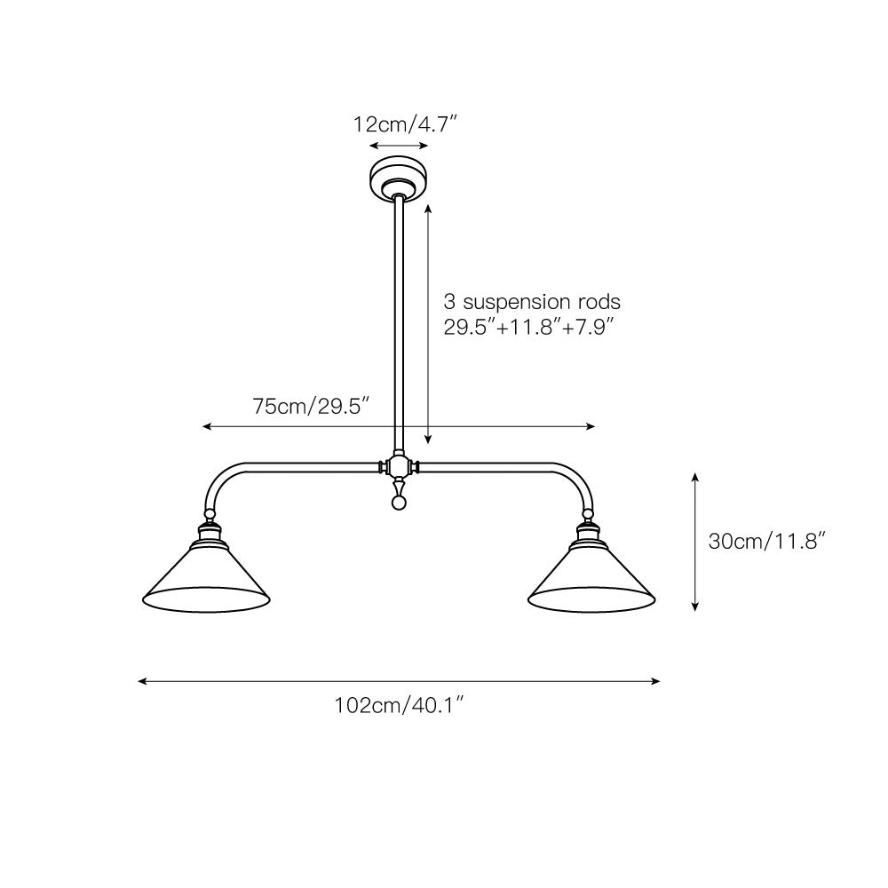 Lampa wisząca liniowa Falan