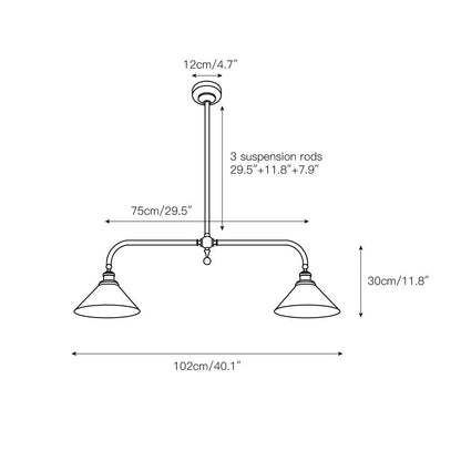 Lampa wisząca liniowa Falan