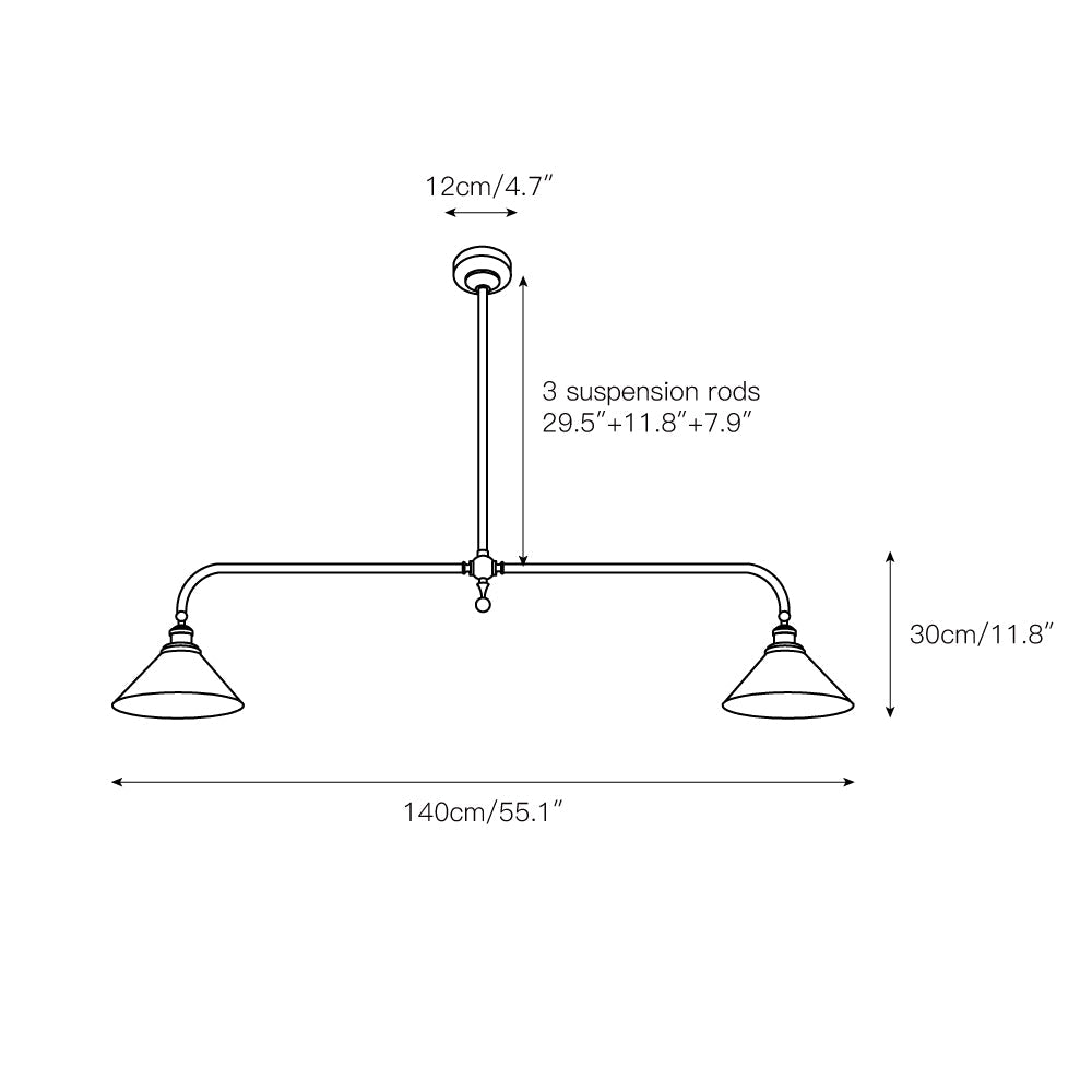 Lampa wisząca liniowa Falan
