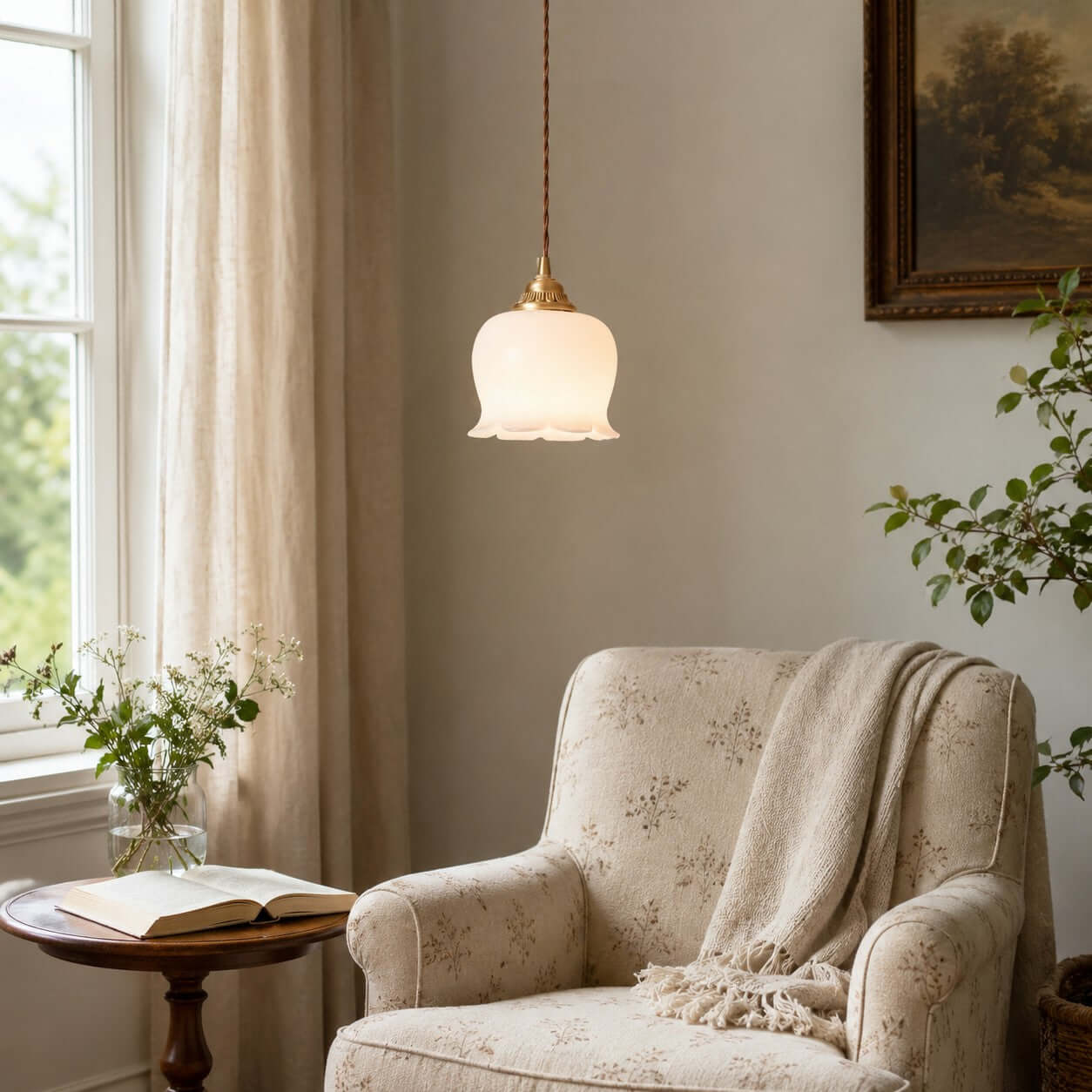 Lampa wisząca kwiatowa Serowmir