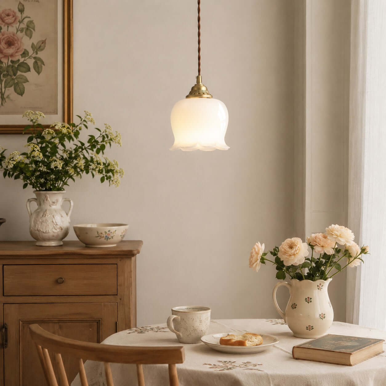 Lampa wisząca kwiatowa Serowmir