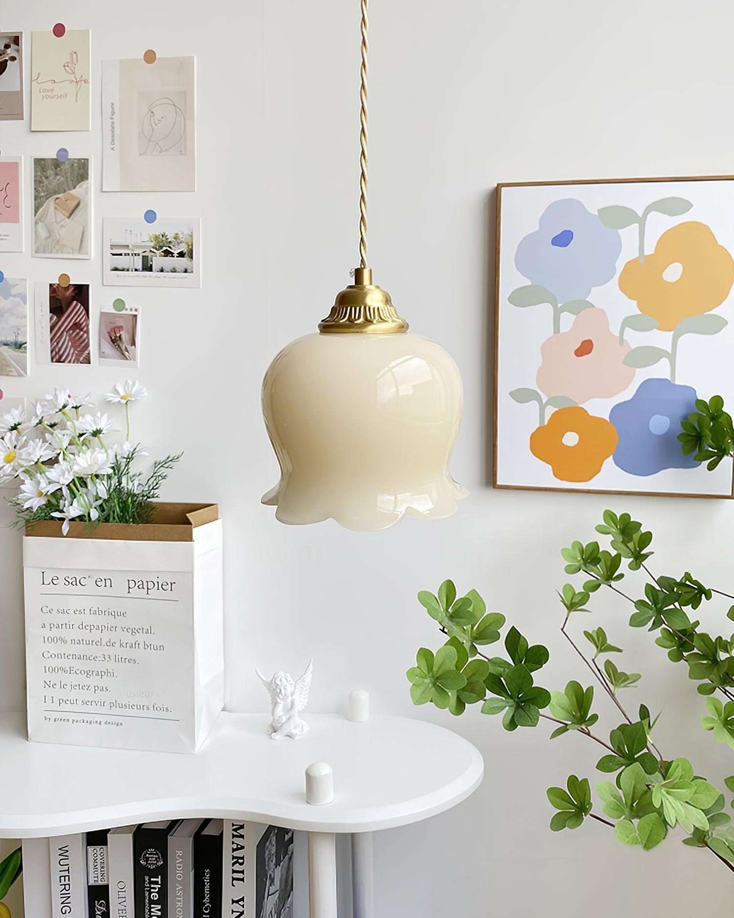 Lampa wisząca kwiatowa Anow