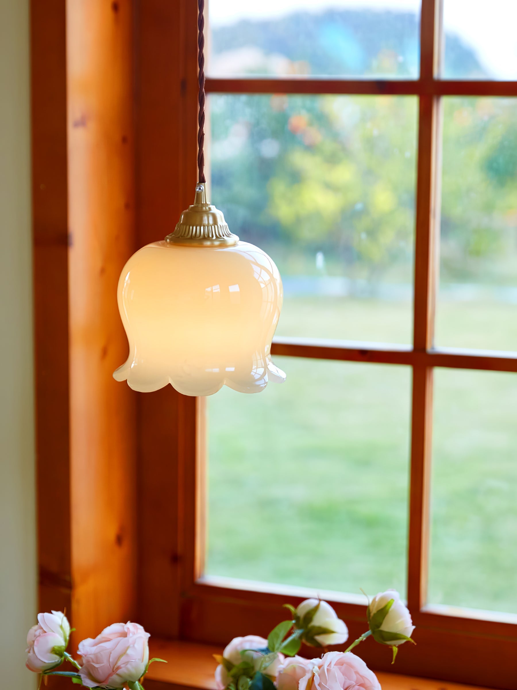 Lampa wisząca kwiatowa Anow