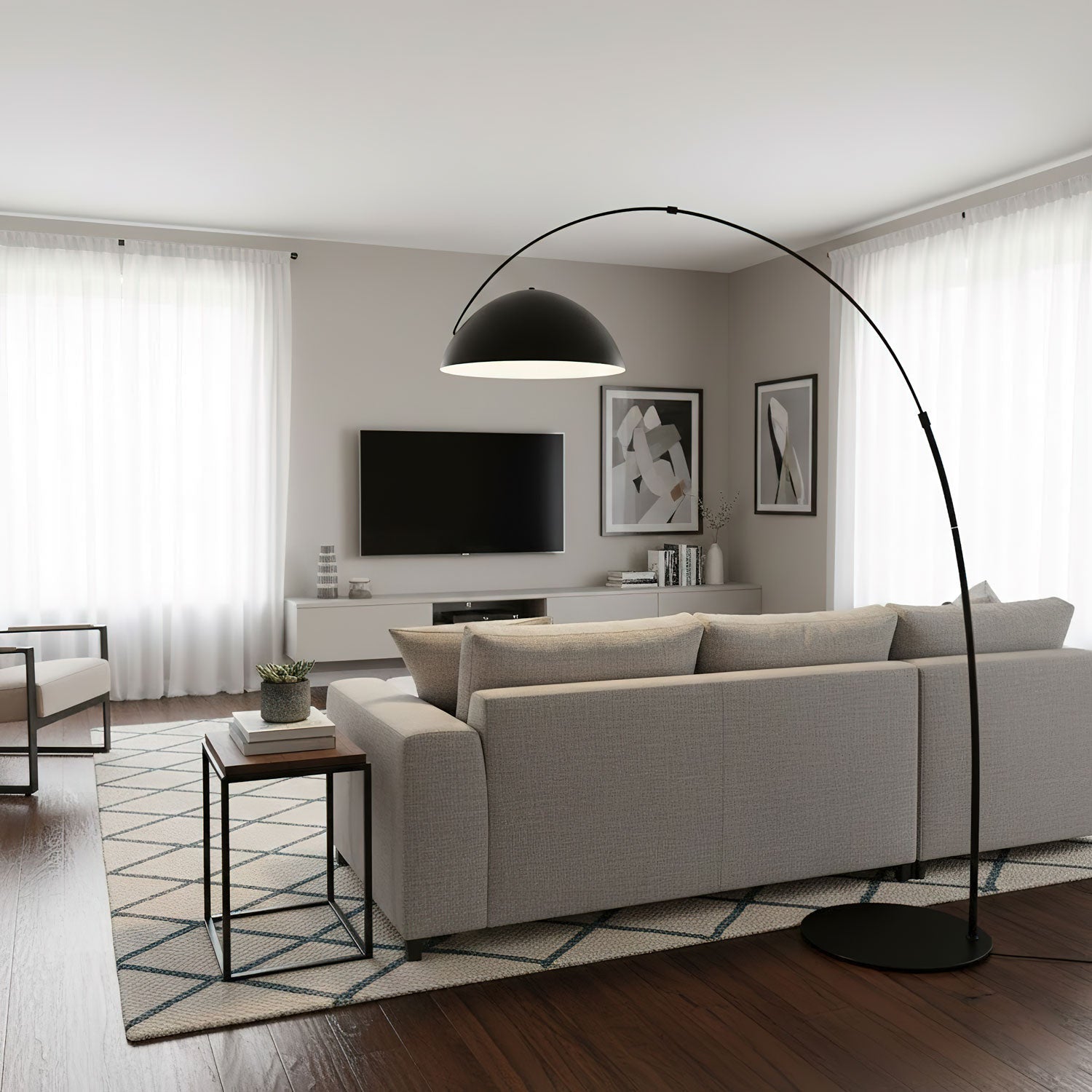 Lampa podłogowa łukowa Stanak