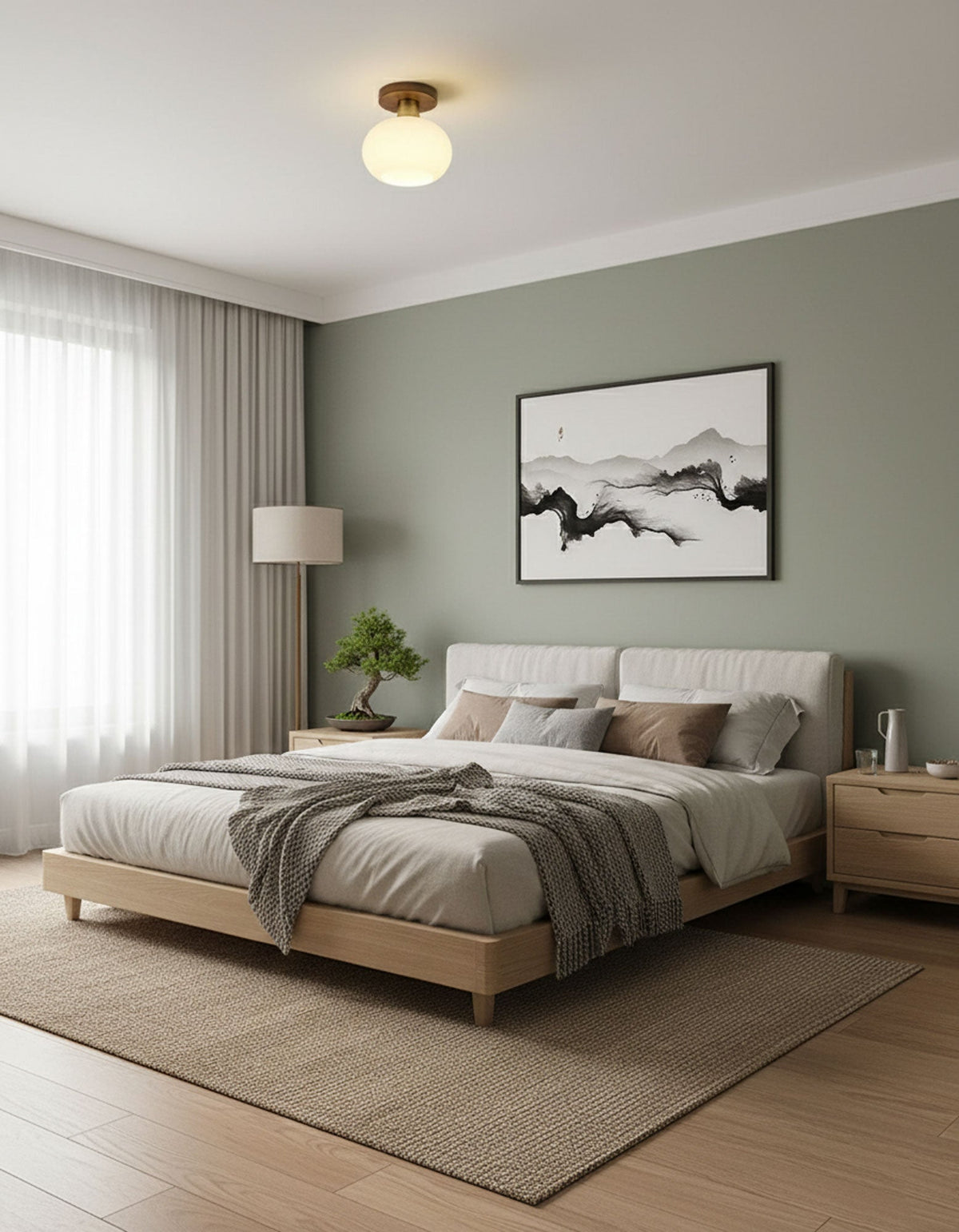 White Shell Ceiling Lamp – detail 5