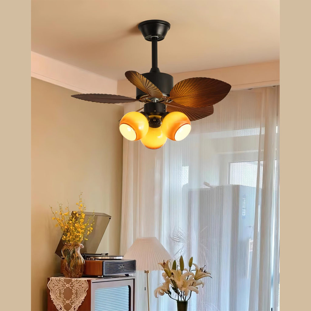 Plafonnier ventilateur rétro Soroelle