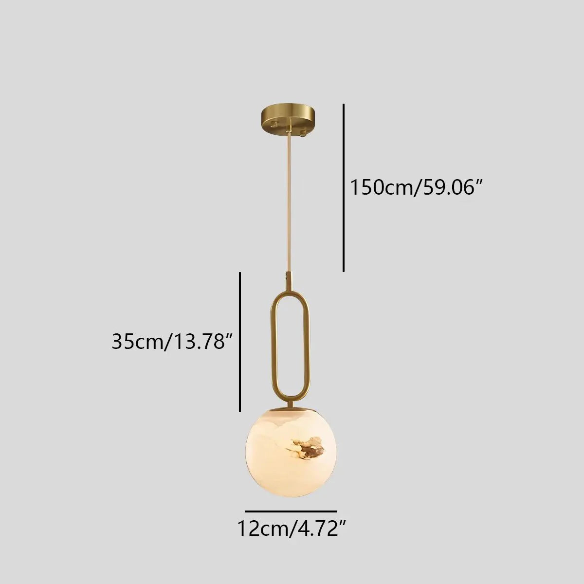 Lampa wisząca Lacose z alabastru