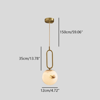 Lampa wisząca Lacose z trawertynu